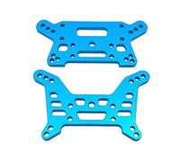 MGHGFYTAS Accessori Auto RC Compatibile con MJX 7303 1/7 RC Modifica Auto Ricambi Parti di Ricambio Staffa Ammortizzatore Posteriore Regolabile in Metallo(Blue)