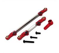 MGHGFYTAS Accessori Auto RC Compatibile con MJX H12Y H12Y + 1/12 Rc Auto Parti di Aggiornamento Accessori Metallo ASSE Anteriore Asta Sterzo Servo Braccio(Red)