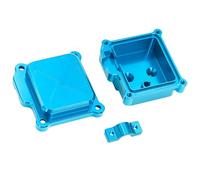 MGHGFYTAS Accessori Auto RC Compatibile con MJX per Hyper Go 14210 14209 RC Car Upgrade Accessori Parti Ripiano Centrale in Metallo Scatola Ricevitore Copertura Protettiva(Blue)