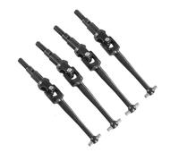 MGHGFYTAS Accessori Auto RC Compatibile con MJX per Hyper Go 16207 16208 16209 H16 1/16 RC Auto Parti di Aggiornamento Accessori 4PCS Metallo CVD Anteriore Posteriore Alberi di Trasmissione(Black)