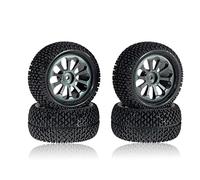 MGHGFYTAS Accessori Auto RC Compatibile con MJX per Hyper Go 16207 K929 MN128 86s 1/16 RC Auto Parti di Aggiornamento Accessori Cerchi in Metallo Pneumatici Rally Ruote(Gray)