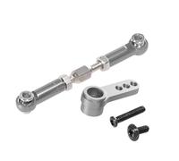 MGHGFYTAS Accessori Auto RC Compatibile con MJX per Hyper Go 16208 16209 16210 H16 1/16 RC Ricambi Auto Accessori Asta dello Sterzo in Metallo Collegamento dello Sterzo Servo Braccio(Gray)