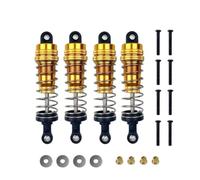 MGHGFYTAS Accessori Auto RC Compatibile con MN per MN128 MN86 MN86S G500 1/12 RC Auto Aggiornamento Accessori Parti 1Set Idraulico Ammortizzatore in Metallo(Yellow)