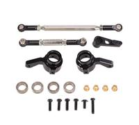 MGHGFYTAS Accessori Auto RC Compatibile con MN per MN168 per MN82 per MN78 D90 D91 D96 1/12 RC Ricambi Auto Accessori Asta Sterzo in Metallo Servo Braccio Sterzo Tazza(Black)