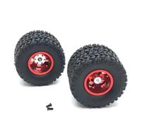 MGHGFYTAS Accessori Auto RC Compatibile con MN per MN78 per MN82 per MN D90 D91 D96 per WPL C14 C24 1/12 1/16 Rc Car Accessori Parti 2 Pezzi Pneumatici A Doppia Ruota(Red)