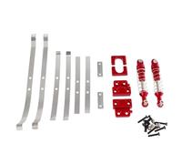 MGHGFYTAS Accessori Auto RC Compatibile con MN per MN82 1/12 RC Auto Parti di Aggiornamento Accessori Assale Posteriore in Metallo Componente Fisso Ammortizzatore per Piastra A Molla(Red)