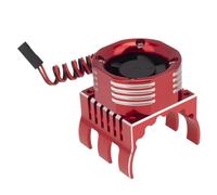 MGHGFYTAS Accessori Auto RC Compatibile con Traxxas 1/10 per Maxx per E-Maxx per Kraton 1/8 RC Ricambi Auto Accessori Ventola di Raffreddamento del Motore Dissipatore di Calore 42mm con Luce(Red)