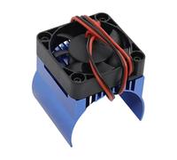 MGHGFYTAS Accessori Auto RC Compatibile con Traxxas per E-Maxx per E-Revo 1/10 RC Auto Parti di Aggiornamento Accessori Ventola di Raffreddamento del Motore RC in Metallo(Blue)