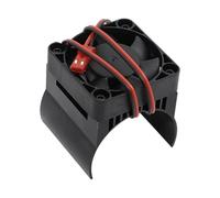 MGHGFYTAS Accessori Auto RC Compatibile con Traxxas per E-Maxx per E-Revo 1/10 RC Auto Parti di Aggiornamento Accessori Ventola di Raffreddamento del Motore RC in Metallo(Black)