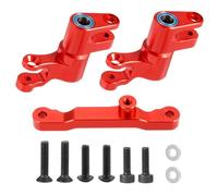 MGHGFYTAS Accessori Auto RC Compatibile con Traxxas per Mini per Maxx 2S 1/16 RC Auto Parti di Aggiornamento Accessori Kit di Montaggio Sterzo in Lega di Alluminio(Red)