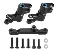 MGHGFYTAS Accessori Auto RC Compatibile con Traxxas per Mini per Maxx 2S 1/16 RC Auto Parti di Aggiornamento Accessori Kit di Montaggio Sterzo in Lega di Alluminio(Black)
