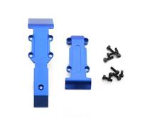 MGHGFYTAS Accessori Auto RC Compatibile con Traxxas per Slash per E-Revo per Summit 1/16 RC Auto Parti di aggiornamento Accessori Piastra paramotore Anteriore e Posteriore in Metallo 7037(Blue)