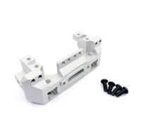 MGHGFYTAS Accessori Auto RC Compatibile con Traxxas per TRX4 1/10 RC Car Upgrade Accessori Parti Paraurti Anteriore in Metallo con Piastra di Montaggio del Servo(Silver)