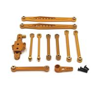 MGHGFYTAS Accessori Auto RC Compatibile con Wltoys 124006 12423 12427 12428 1/12 RC Auto Parti di Aggiornamento Accessori Kit in Metallo Gruppo Sterzo Asta di Collegamento Servo Braccio(Yellow)