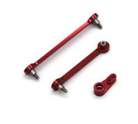 MGHGFYTAS Accessori Auto RC Compatibile con WLtoys 284131 284010 284161 K989 K969 1/28 Accessori per Auto Telecomandate Parti di Ricambio Barra dello Sterzo(Red)