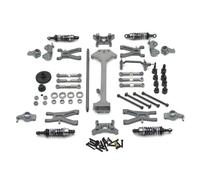 MGHGFYTAS Accessori Auto RC Compatibile con WLtoys A959 A949 A969 A979 K929 1/18 RC Car Parts Metallo per Kit Ammortizzatore Braccio Oscillante Sterzo Tazza Collegamento(Gray)