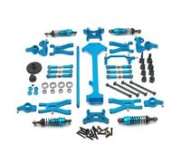 MGHGFYTAS Accessori Auto RC Compatibile con WLtoys A959 A949 A969 A979 K929 1/18 RC Car Parts Metallo per Kit Ammortizzatore Braccio Oscillante Sterzo Tazza Collegamento(Blue)