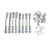MGHGFYTAS Accessori Auto RC Compatibile con WPL B1 B14 B-14 B24 B-24 C14 1/16 RC Crawler Car Upgrade Parts Tirante Sterzo in Metallo Tirante Servo Tirante Base(Silver)