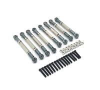 MGHGFYTAS Accessori Auto RC Compatibile con WPL C14 C24 B14 B24 per HengLong per FeiYu per JJRC RC Auto Parti di aggiornamento Accessori in Metallo Tirante Regolabile 8 Pezzi(Gray)