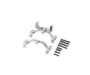 MGHGFYTAS Accessori Auto RC Compatibile con WPL C14 C24 B14 B24 RC Auto Parti di Aggiornamento Accessori Asta Servo Montata su Ponte in Metallo per Staffa di Montaggio del Sedile(Silver)
