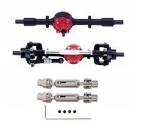 MGHGFYTAS Accessori Auto RC Compatibile con WPL C14 C24 C34 C44 C54 B14 B24 1/16 RC Auto Parti di Aggiornamento Accessori Anteriore in Metallo Assale Posteriore E Albero di Trasmissione Set(Black)