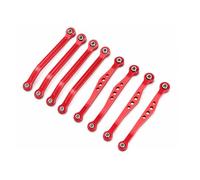 MGHGFYTAS Accessori Auto RC Compatibile con WPL C64 1/16 Auto Radiocomandata Aggiornamenti per Auto Ricambi Accessori Aste di Sospensione Anteriori E Posteriori Interamente in Metallo(Red)