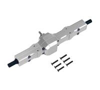 MGHGFYTAS Accessori Auto RC Compatibile con WPL per Henglong per Feiyu per JJRC D12 Auto Telecomandata Parti di Modifica Dell'aggiornamento ASSE Posteriore in Metallo Totale(Silver)