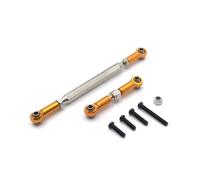 MGHGFYTAS Accessori Auto RC Compatible con MN D90 D99 para MN-90 FJ-45 1/12 RC Coche Sobre Orugas Piezas Metálicas Varilla De Tracción De Enlace Servo De Varillaje De Dirección Ajustable(Yellow)
