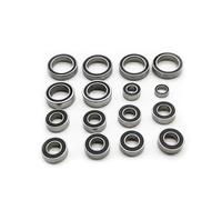 MGHGFYTAS Accessori per auto RC Compatibile Con Arrma Per Gorgon 4X2 Mega 550 1/10 RC Per Scala Parti Aggiornamento Auto Radiocomandate Nero Gomma Sigillato Completo Cuscinetti Kit Pre Grassato