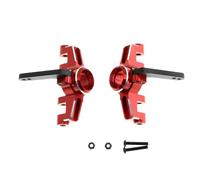 MGHGFYTAS Accessori per Auto RC Compatibile con Arrma per Kraton per Outcast per Mojave 1/10 1/8 RC Auto Parti Upgrade Blocco Sterzo Anteriore in Lega di Alluminio(Red)
