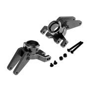 MGHGFYTAS Accessori per Auto RC Compatibile con Arrma per Kraton per Outcast per Mojave ARAC5043 1/10 1/8 RC Auto Parti Upgrade Blocco Sterzo Posteriore in Lega di Alluminio(Black)