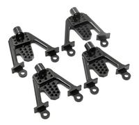 MGHGFYTAS Accessori per Auto RC Compatibile con Axial per SCX10 1/10 RC Crawler Car Upgrade Parts Set di Supporti Ammortizzatori per Sospensioni Anteriori Posteriori in Alluminio(Black)