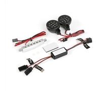 MGHGFYTAS Accessori per Auto RC Compatibile con Hpi per Rovan per Km per Baja 5B 1/5 RC Parti di Aggiornamento per Auto Lampada Anteriore E Posteriore con Controller Accessorio Lampada per Auto RC
