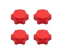MGHGFYTAS Accessori per Auto RC Compatibile con HSP per Axial per HPI per Himoto 1/8 RC per Hobby Car per Buggy Truck Parti Hop-up Mozzo Ruota da 17 Mm Dado Esagonale Fine Copertura Antipolvere(Red)