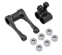 MGHGFYTAS Accessori per Auto RC Compatibile con LOSI per Promoto per MX 1/4 RC con Cuscinetti Allargati Servosterzo Supporto Ammortizzatore Posteriore Tirante di Supporto(Black)
