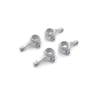 MGHGFYTAS Accessori per Auto RC Compatibile con Mini Q9 1/28 RC Car Coppe Sterzo Anteriori E Posteriori in Metallo Parti di Accessori di Ricambio per Modifiche di Aggiornamento(Silver)