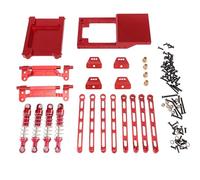 MGHGFYTAS Accessori per Auto RC Compatibile con MN per MN168 per MN78 1/12 RC Parti di Automobili Parti di Aggiornamento in Metallo Accessori Asta Ammortizzatore Vulnerabilità Kit(Red)