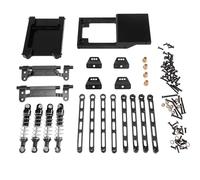 MGHGFYTAS Accessori per Auto RC Compatibile con MN per MN168 per MN78 1/12 RC Parti di Automobili Parti di Aggiornamento in Metallo Accessori Asta Ammortizzatore Vulnerabilità Kit(Black)
