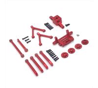 MGHGFYTAS Accessori per Auto RC Compatibile con SG-2801 1/28 4WD RC Car Modifica Parti di Ricambio Adattatore in Metallo Tirante Base Motore Servo Base Set(Red)