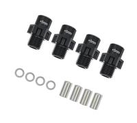 MGHGFYTAS Accessori per Auto RC Compatibile con Traxxas JATO 4X4 per VXL 9086 1/8 RC Auto Parti Upgrade Mozzi Ruota 17 Mm in Lega di Alluminio 7075 Allargamento +5 Mm(Black)