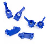 MGHGFYTAS Accessori per Auto RC Compatibile con Traxxas per Slash 2WD per Rustler per Stampede 1/10 RC Auto Blocchi Caster Anteriori Blocchi Sterzo Supporti per ASSE Stub Posteriore(Blue)
