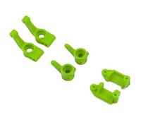 MGHGFYTAS Accessori per Auto RC Compatibile con Traxxas per Slash 2WD per Rustler per Stampede 1/10 RC Auto Blocchi Caster Anteriori Blocchi Sterzo Supporti per ASSE Stub Posteriore(Green)