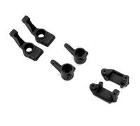 MGHGFYTAS Accessori per Auto RC Compatibile con Traxxas per Slash 2WD per Rustler per Stampede 1/10 RC Auto Blocchi Caster Anteriori Blocchi Sterzo Supporti per ASSE Stub Posteriore(Black)