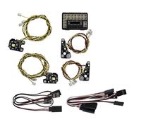 MGHGFYTAS Accessori per Auto RC Compatibile con Traxxas per TRX-4 per Defender 1/10 RC Crawler Auto Luci Posteriori Anteriori IC Lampada Gruppo Kit Sistema di Illuminazione Luce Anteriore