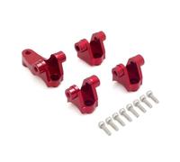 MGHGFYTAS Accessori per Auto RC Compatibile con Traxxas per TRX-4 per TRX4 8227 RC Auto Parti Upgrade Base Sede Biella ASSE Anteriore Posteriore Lega Alluminio CNC(Red)