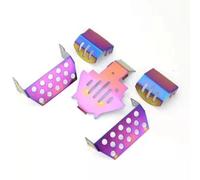 MGHGFYTAS Accessori per Auto RC Compatibile con TRX-4 per Bronco 1/10 RC Auto Parti Upgrade Metallo Telaio Corazzato Albero Protettore Scorrimento Piastra(Purple)
