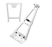 MGHGFYTAS Accessori per Auto RC Compatibile con TRX4 per SCX10 per LCG Telaio del Rimorchio Posteriore per Veicoli RC 1/10, Barra di Sgombero Ostacoli, Telaio Fai da Te(Silver)