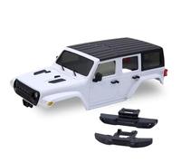 MGHGFYTAS Accessori per Auto RC Compatibile con TRX4M per Defender per Bronco per Wrangler 1/18 RC Ricambi per Auto Scocca con Paraurti Anteriore Posteriore per Passo 155mm(Silver)