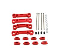 MGHGFYTAS Accessori per Auto RC Compatibile con WLtoys 104001 104002 104072 1/10 Auto Radiocomandata Upgrade Parti Metallo Anteriore Posteriore Braccio Oscillante Scatola Ingranaggi Fissaggio(Red)