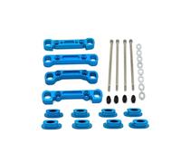 MGHGFYTAS Accessori per Auto RC Compatibile con WLtoys 104001 104002 104072 1/10 Auto Radiocomandata Upgrade Parti Metallo Anteriore Posteriore Braccio Oscillante Scatola Ingranaggi Fissaggio(Blue)